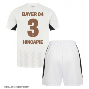 Bayer Leverkusen Piero Hincapie #3 Seconda Maglia Bambino 2024-25 Manica Corta (+ Pantaloni corti)